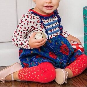 Matilda Jane Sz 12-18 Mo Winterberry Holiday Christmas Dress Cotton